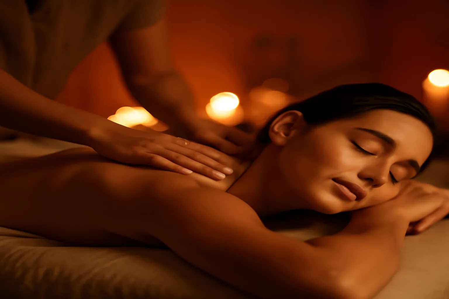 Automassage abdominal en cercles dans le sens du transit intestinal